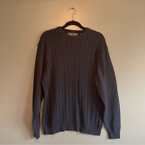 Oscar De La Renta Navy Blue sweater size XXL 2XL front rubbed long sleeve men’s